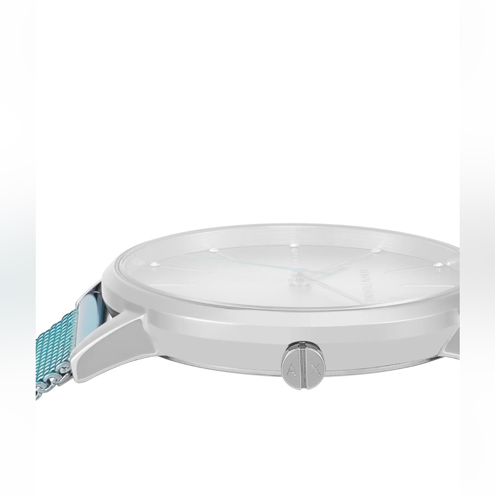 Armani Exchange AX5906 Silver & Turquoise Mesh Unisex Watch - NIB
MSRP: $180 - Picture 2 of 4